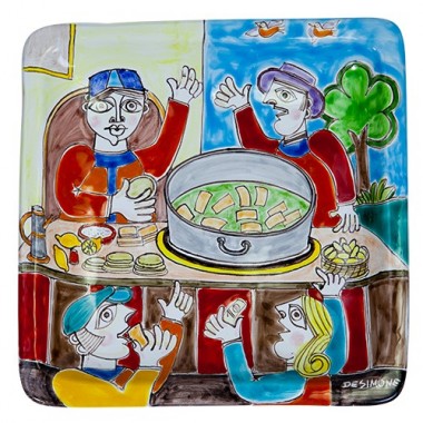 Squared Plate 24x24 DS 26 Bread and Panelle Squared Plate 24x24 DS 26 Bread and Panelle